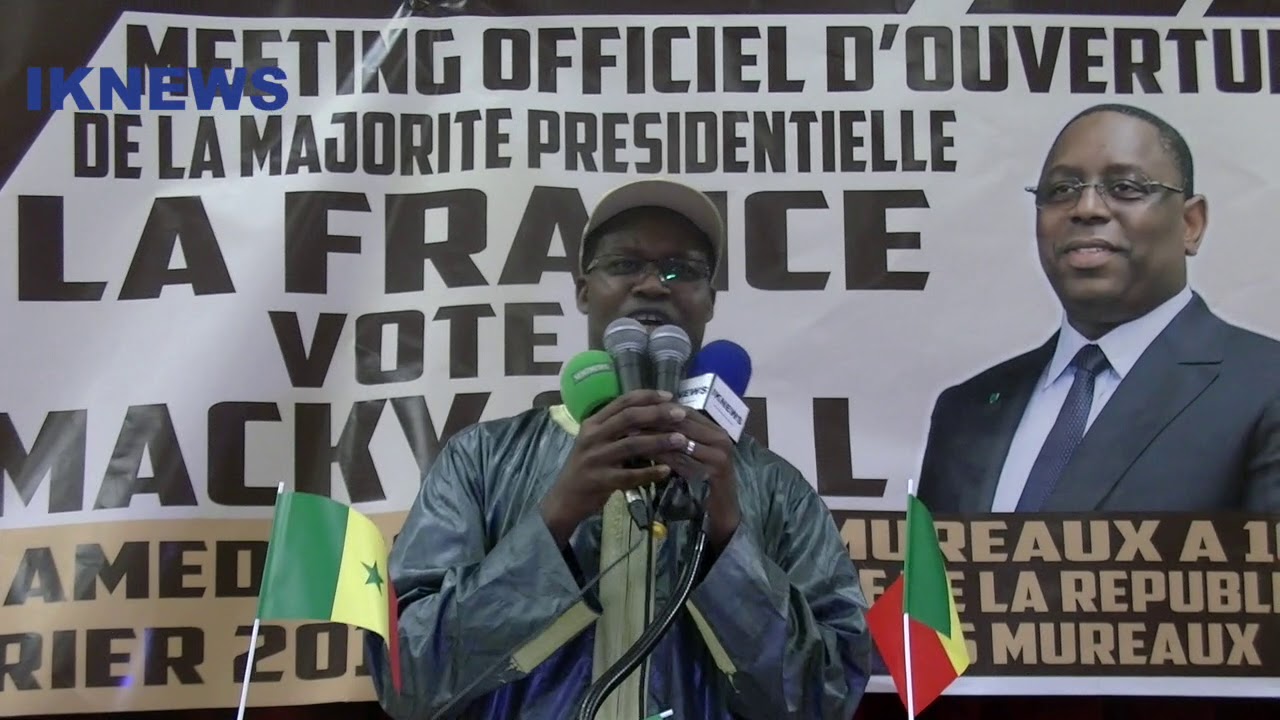 Discours Badou Sow, Coordinateur APR – France au meeting des Mureaux
