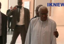 L’arrivée de Lamine Diack, ancien Président de la Fédération Internationale de l’athlétisme au Tribunal de Paris ce lundi 15 juin