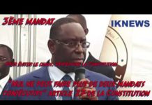 3ème mandat: notre parti pris.Au nom de la parole sacrée, au nom du respect de nos Institutions, au nom du respect de la vie des citoyens sénégalais…